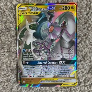 Rare GX tag team including Arceus&Dialga&Palkia